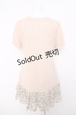 画像2: axes femme / アンティークモチーフシフォンサマーチュニック M 淡ピンク Y-26-03-22-024-AX-OP-SZ-ZY