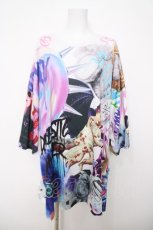 画像1: TRAVAS TOKYO / Chaotic art Super BIG　Tシャツ  白 Y-26-03-22-029-PU-TO-SZ-ZY (1)