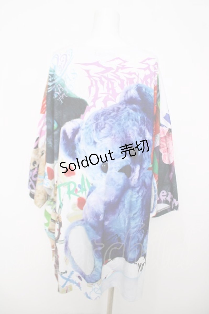 画像2: TRAVAS TOKYO / Chaotic art Super BIG　Tシャツ  白 Y-26-03-22-029-PU-TO-SZ-ZY (2)