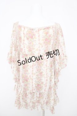 画像2: axes femme / 花柄シフォンチュニ  生成り Y-26-03-22-041-AX-TO-SZ-ZY