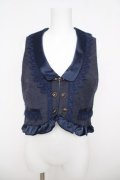 axes femme / ジャガードベスト  紺 Y-26-03-24-043-AX-TO-SZ-ZY