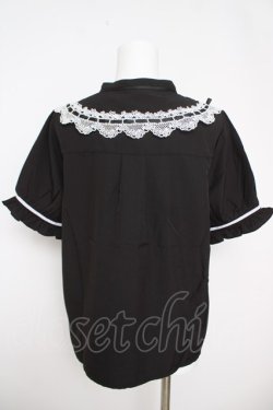 画像2: axes femme / カットワークブラウス  黒 Y-26-03-24-045-AX-BL-SZ-ZY