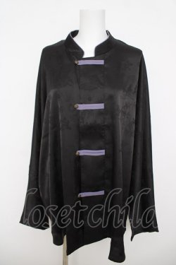 画像1: AXES-X / チャイナドルマンシャツ  黒 Y-26-03-24-046-LO-BL-SZ-ZY