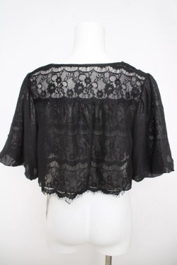 画像2: axes femme / ラメシフォンボレロ M 黒 Y-26-03-24-053-AX-TO-SZ-ZY