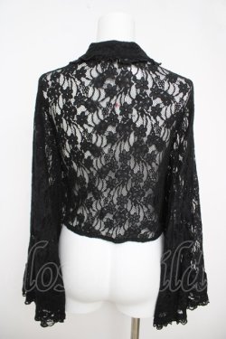 画像2: axes femme / チェーン付き総レースボレロ F 黒 Y-26-03-24-054-AX-TO-SZ-ZY