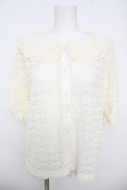 画像1: m petit by misako / AOKレースブラウス L 淡薄橙 Y-26-03-24-056-LO-BL-SZ-ZY