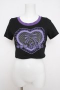 To Alice / クロップドTシャツ  黒 Y-26-03-24-058-LO-TO-SZ-ZY
