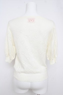 画像2: BABY, THE STARS SHINE BRIGHT / Heart Half五分袖カーディガン  生成り Y-26-03-24-059-BA-TO-SZ-ZY