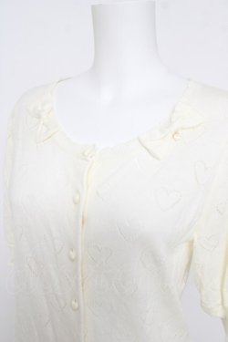 画像3: BABY, THE STARS SHINE BRIGHT / Heart Half五分袖カーディガン  生成り Y-26-03-24-059-BA-TO-SZ-ZY