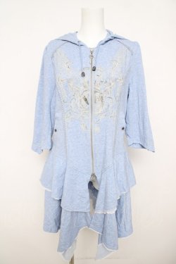 画像1: Rozen Kavalier / ZIPフード刺繍入りカーディガン  ブルー Y-26-03-24-062-OO-TO-SZ-ZY