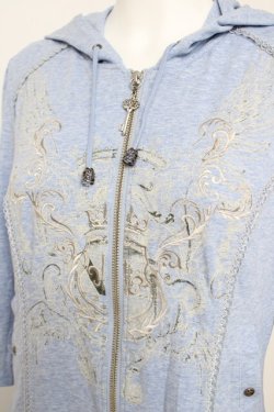 画像3: Rozen Kavalier / ZIPフード刺繍入りカーディガン  ブルー Y-26-03-24-062-OO-TO-SZ-ZY