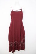 axes femme / ビット付フリルキャミワンピース  ワイン Y-26-03-24-068-AX-OP-SZ-ZY