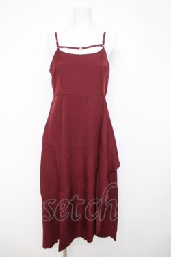 画像1: axes femme / ビット付フリルキャミワンピース  ワイン Y-26-03-24-068-AX-OP-SZ-ZY