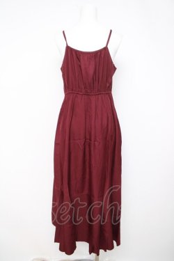 画像2: axes femme / ビット付フリルキャミワンピース  ワイン Y-26-03-24-068-AX-OP-SZ-ZY