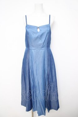 画像1: axes femme / チェーン使いバイカラーワンピース F ブルー Y-26-03-24-069-AX-OP-SZ-ZY