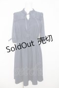 axes femme POETIQUE / 袖レースワンピース M 紺 Y-26-03-24-072-AX-OP-SZ-ZY