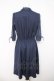画像2: axes femme POETIQUE / 袖レースワンピース M 紺 Y-26-03-24-072-AX-OP-SZ-ZY (2)