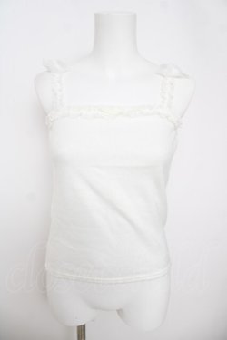 画像1: LIZ LISA / オーガンジーリボンキャミソール 0 オフ白 Y-26-03-24-009-LO-TO-SZ-ZY