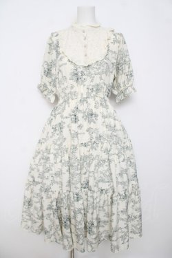 画像1: m petit by misako / TT*AMトワルドジュイワンピース L 淡緑 Y-26-03-24-078-LO-OP-SZ-ZY