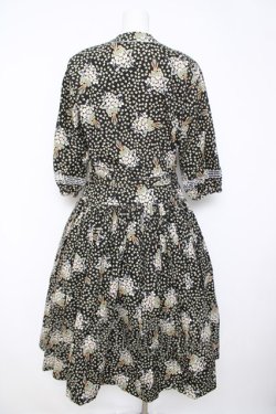 画像2: PINK HOUSE / クローバー&シロツメクサワンピース F ブラック Y-26-03-24-079-LO-OP-SZ-ZY