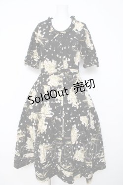 画像1: WONDERFUL WORLD / ひな菊ワンピース F ブラック Y-26-03-24-080-LO-OP-SZ-ZY