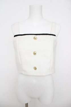 画像1: Ank Rouge / ブロードツイードビスチェ M ホワイト Y-26-03-24-010-CA-TO-SZ-ZY