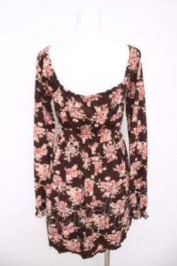 画像2: LIZ LISA / 編み上げローズブーケワンピース 0 ブラウン Y-26-03-24-087-LO-OP-SZ-ZY