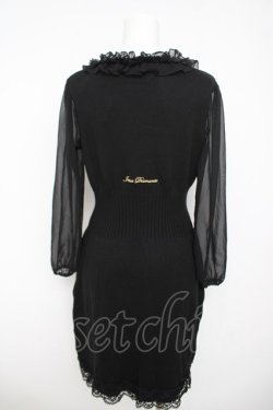 画像2: JESUS DIAMANTE / マドモアゼルエレガンスニットワンピース 40 ブラック Y-26-03-24-090-JE-OP-SZ-ZY