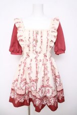 画像1: LIZ LISA / トゥシューズラビット柄ワンピース 0 オフ/ワイン Y-26-03-24-094-LO-OP-SZ-ZS (1)