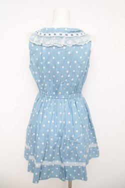 画像2: LIZ LISA / ドットビッグ衿ジャンスカ 0 サックス Y-26-03-24-095-LO-OP-SZ-ZY