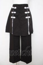画像1: axes femme / チャイナ釦付きレイヤードパンツ  黒 Y-26-03-24-106-AX-PA-SZ-ZI (1)