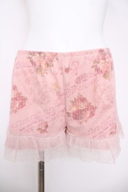 画像1: LIZ LISA / プリント入りペチパンツ 0 ピンク Y-26-03-24-111-LO-PA-SZ-ZY