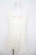 LIZ LISA / スカラップ襟レースノースリーブトップス 0 オフ Y-26-03-24-015-LO-TO-SZ-ZY