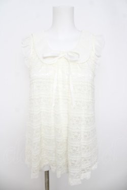 画像1: LIZ LISA / スカラップ襟レースノースリーブトップス 0 オフ Y-26-03-24-015-LO-TO-SZ-ZY