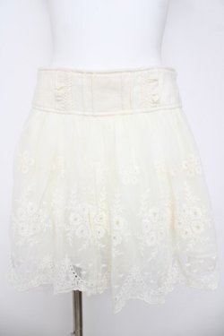 画像1: LIZ LISA / 刺繍チュールスカパン 0 アイボリー Y-26-03-24-116-LO-SK-SZ-ZY