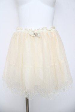 画像1: LIZ　LISA / ミニリボン付きチュールスカート 0 アイボリー Y-26-03-24-117-LO-SK-SZ-ZY