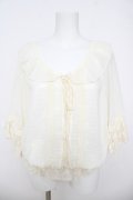 LIZ LISA / お花刺繍レース編み上げトップス 0 アイボリー Y-26-03-24-016-LO-TO-SZ-ZY