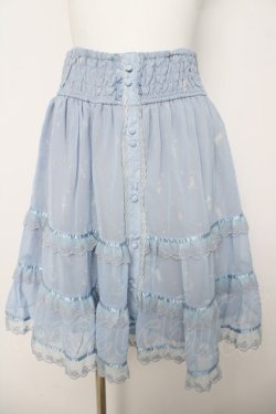 画像1: axes femme / ムーンキャットティアードスカート M サックス Y-26-03-24-130-AX-SK-SZ-ZY