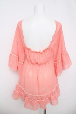 画像2: LIZ LISA / シャーリングオフショルトップス 0 コーラルピンク Y-26-03-24-017-LO-TO-SZ-ZY