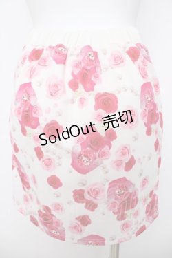 画像2: Princess Melody / パフュームボトルローズスカート  白/ピンク Y-26-03-24-133-EL-SK-SZ-ZY