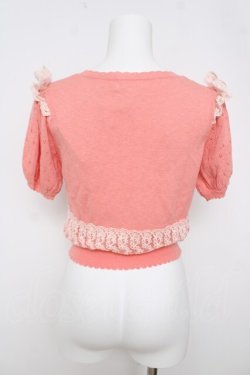 画像2: LIZ LISA / リボンボタンカーディガン 0 コーラルピンク Y-26-03-24-019-LO-TO-SZ-ZY