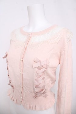 画像3: LIZ LISA / レースアップカーディガン 0 ピンク Y-26-03-24-021-LO-TO-SZ-ZY