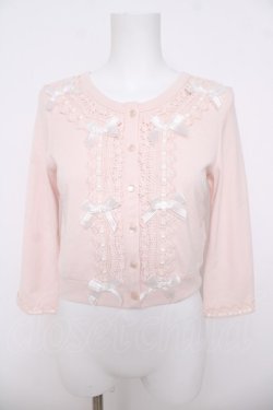 画像1: LIZ LISA / はしごレースカーディガン 0 ピンク Y-26-03-24-024-LO-TO-SZ-ZY