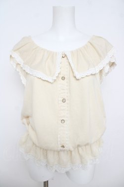 画像1: CECIL McBEE / 裾フリルブラウス風トップス M 生成り Y-26-03-24-025-LO-TO-SZ-ZY