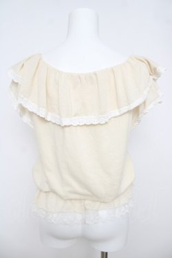 画像2: CECIL McBEE / 裾フリルブラウス風トップス M 生成り Y-26-03-24-025-LO-TO-SZ-ZY