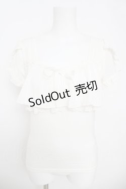 画像1: LIZ LISA / シアーチェックフリルカットソー 0 白 Y-26-03-24-026-LO-TO-SZ-ZY