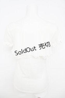 画像2: LIZ LISA / シアーチェックフリルカットソー 0 白 Y-26-03-24-026-LO-TO-SZ-ZY