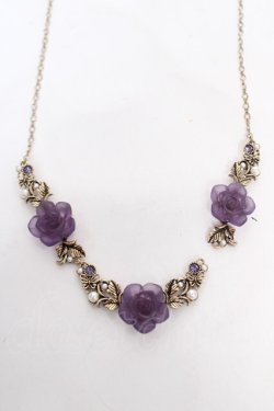 画像1: axes femme / ホマイカローズネックレス  パープル Y-26-03-24-003-AX-AC-SZ-ZY