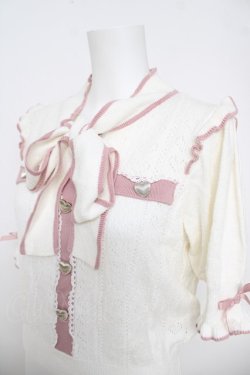 画像3: LIZ LISA / ハートボウタイニット 0 白/ピンク Y-26-03-24-028-LO-TO-SZ-ZY