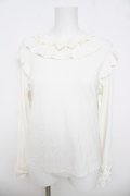 axes femme kawaii / フリルリボンカットプル M 白 Y-26-03-24-031-AX-TO-SZ-ZY